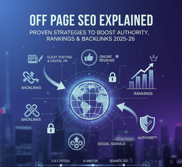 Off Page SEO in Explained: Proven Strategies to Boost Authority, Rankings & Backlinks 2025-26 Off Page SEO in Explained: Proven Strategies to Boost Authority, Rankings & Backlinks 2025-26