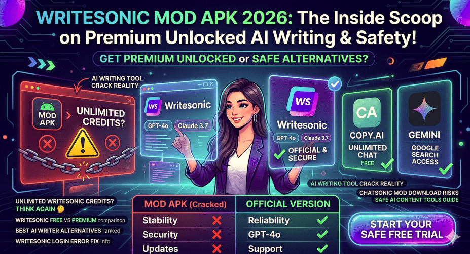 Writesonic Mod APK 2026: Get Premium Unlocked or Safe Alternatives?